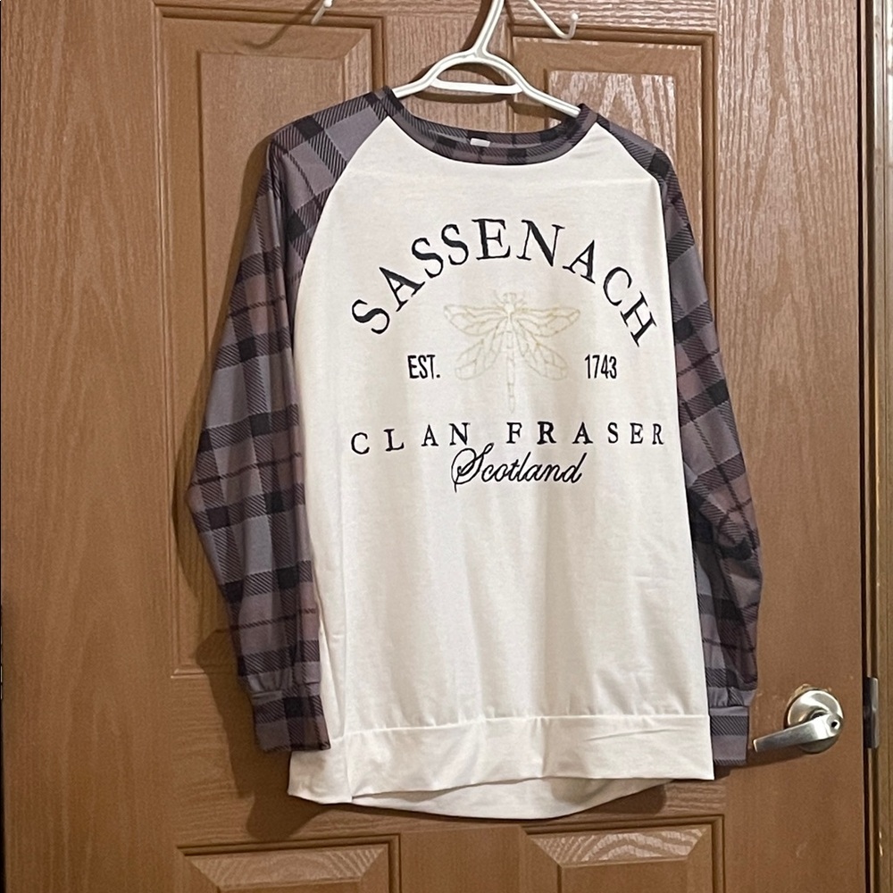 Long Sleeve Tee - White and Gray